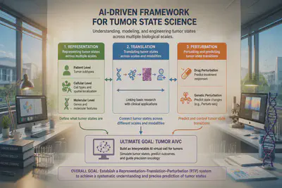 AI-driven framework for tumor state science.